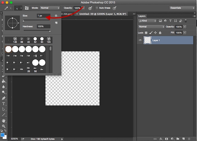 设置铅笔工具大小 设置铅笔工具大小