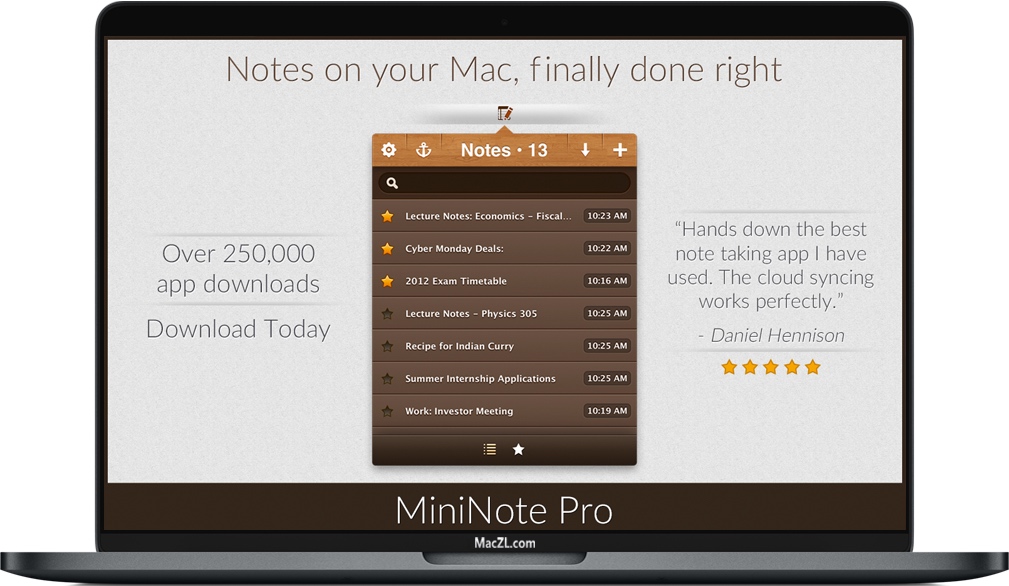 MiniNote Pro for Mac 苹果记事本软件 破解版下载