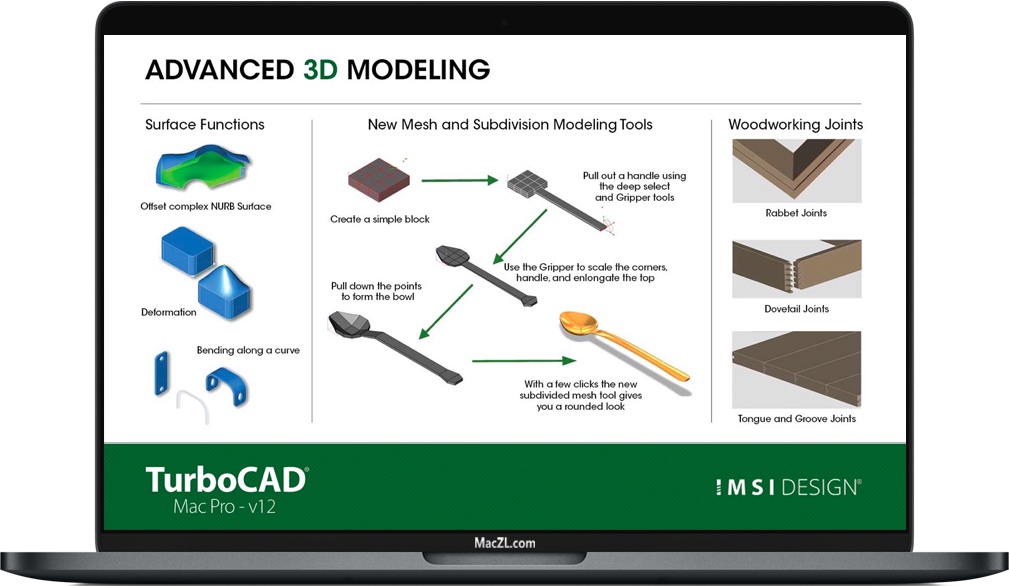 TurboCAD Mac Pro 专业的2D / 3D设计和渲染软件 破解版下载