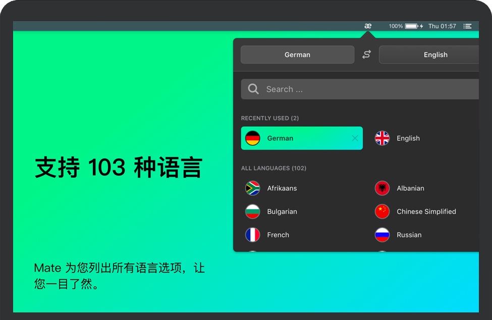 Mate Translate for Mac 苹果电脑即时翻译软件 中文破解版下载